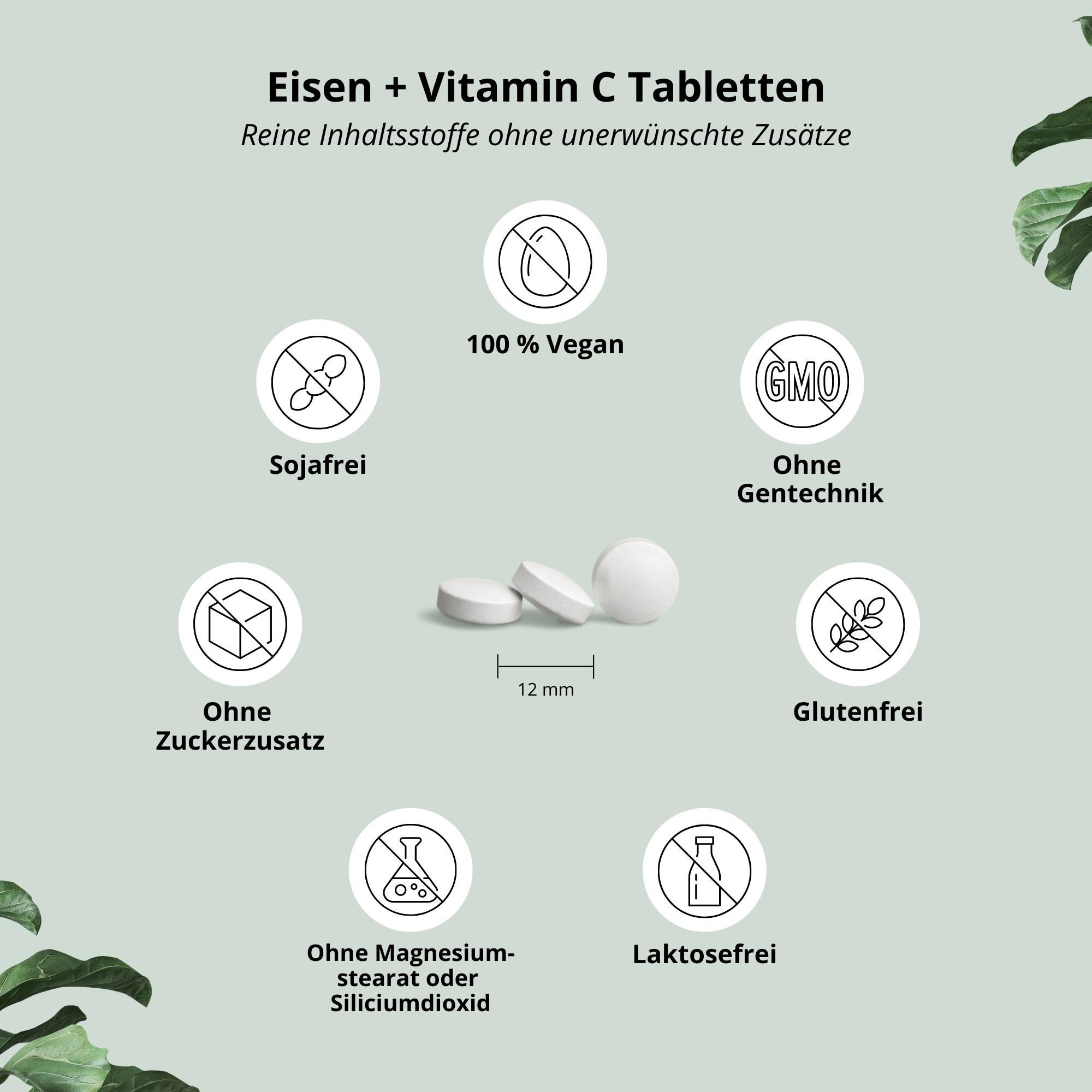 Eisen + Vitamin C Tabletten