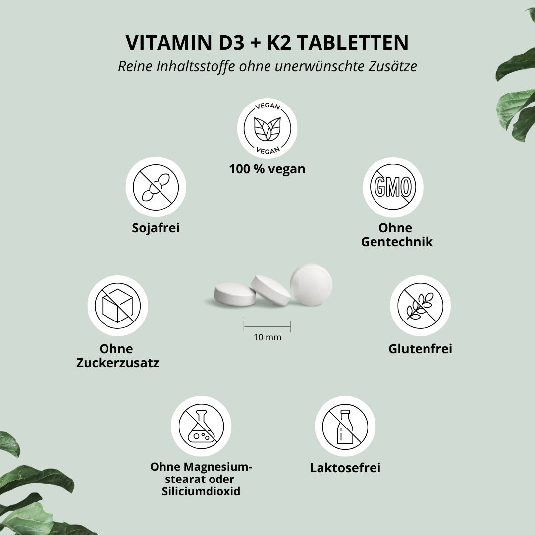 Vitamin D3 + K2 Depot Tabletten