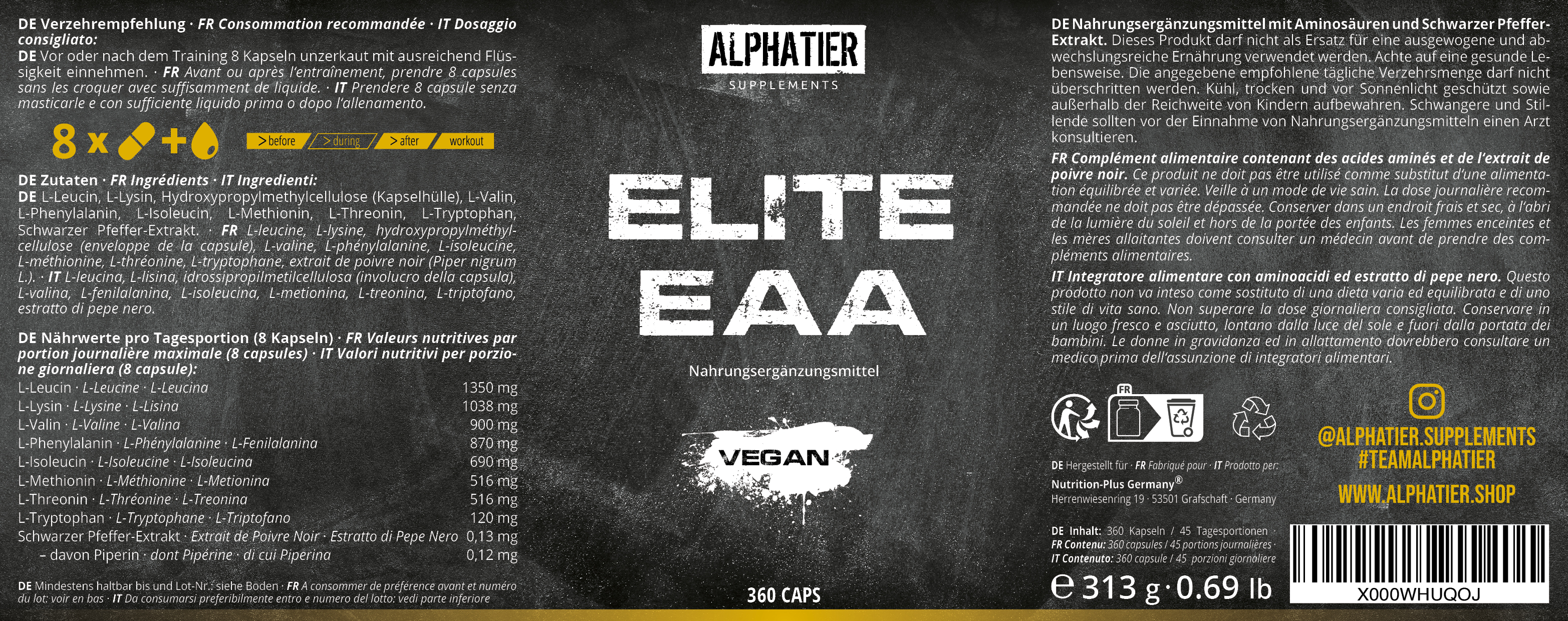 Alphatier Elite EAA Kapseln